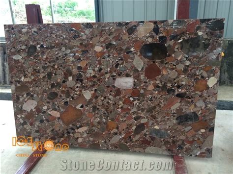 Riverstone Slabs Rain Pebble Granite Tiles Slabs 12x12 Tiles From China