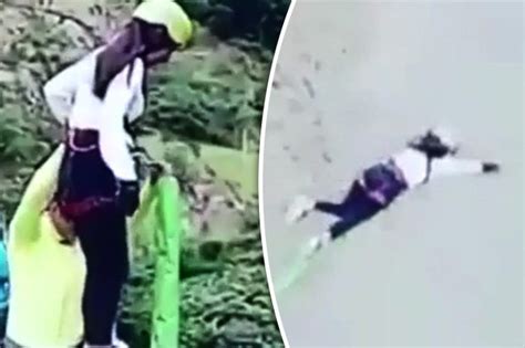 Womans Bungee Jump Fails And She Smashes To Ground In Horrifying Video
