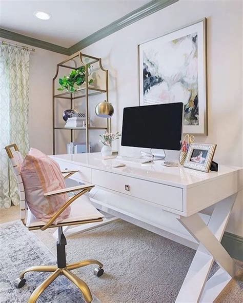 26 Pretty Home Office Ideas For Women Cozy Home Office Home Office