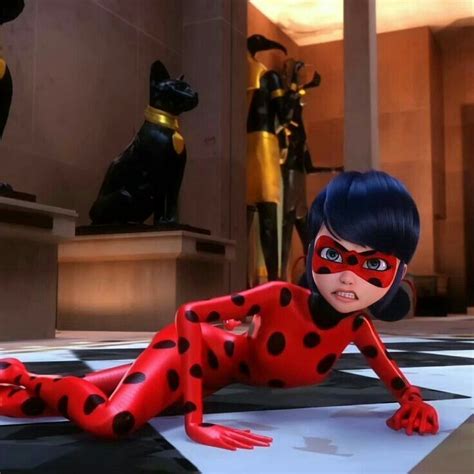 The Animated Character Ladybug Is Laying On The Floor In Front Of Some