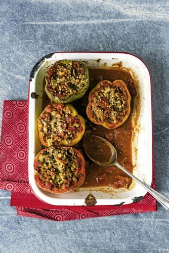 Stuffed Peppers With Harissa Tomato Sauce
