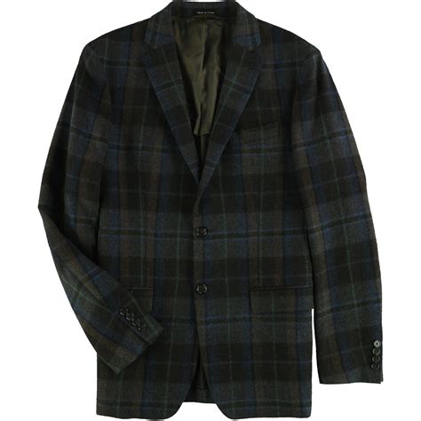 Ralph Lauren Ralph Lauren Mens Plaid Two Button Blazer Jacket