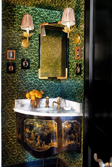 They tend to be smaller rooms in your home, and there aren't a lot of other furnishings and finishes that would compete with the color or. 34 Enthralling Bathroom Inspiration Wallpaper To Apply ...