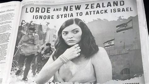 lorde targeted in full page ad after cancelling israel gig newshub