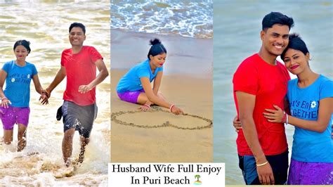 husband wife full enjoy in puri beach 🏝️ vlog manisha ajay youtube