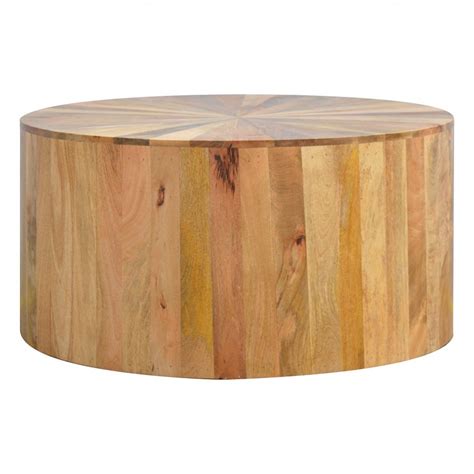 A custom made rustic coffee table is often called the anchor of the living room.the classic low table can pull a space together and set the tone that incorporates all the other furniture elements. Solid Oak Finished Mango Wood Round Coffee Table - Nico ...