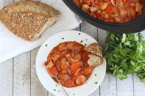 These chicken crock pot recipes are easy and delicious. Creamy Crock Pot Chicken Stew with Potatoes, Carrots and Tomatoes