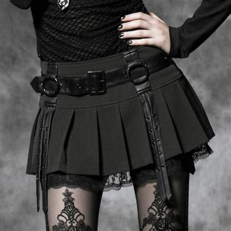 Gothic Pleated Skirt Goth Skirt Gothic Skirt Fashion
