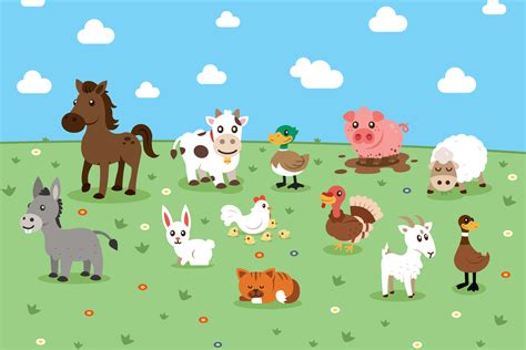 Farm Lovely Animals Clipart By Manuel Corsi Thehungryjpeg