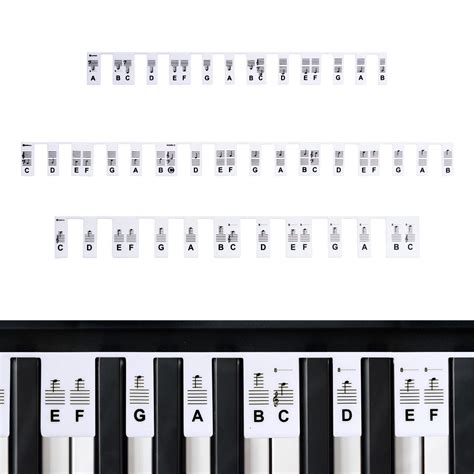 Buy Atropos Removable Piano Keyboard Note Labels Reusable Silicone