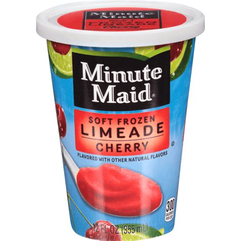 Minute Maid Soft Frozen Cherry Limeade 12 Fl Oz Cup Fruit And Juice