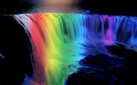 Beautiful Rainbow Waterfall 1920 X 1080 Rainbow Wallpaper Rainbow