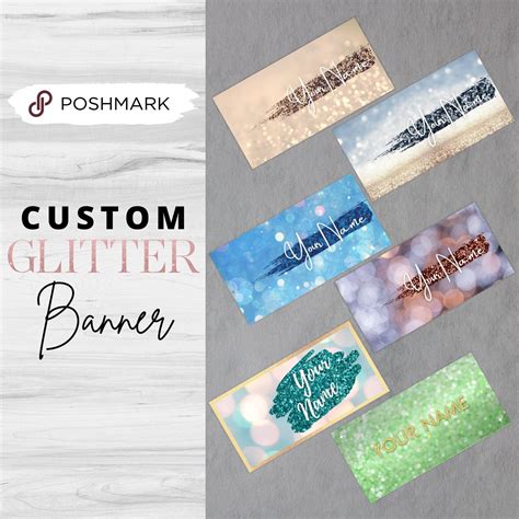 Poshmark Closet Custom Banner Glitter Themes Instant Etsy