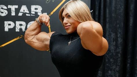 Flexing 191 Inches 485 Cm Female Biceps Nataliya Kuznetsova 💪 Big Muscle Women Only Youtube
