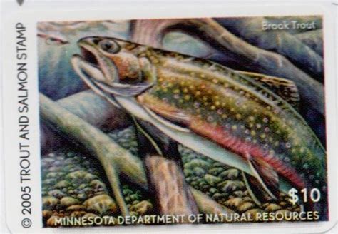 state of minnesota department of natural resources 2005 trout stamp trout wildlife