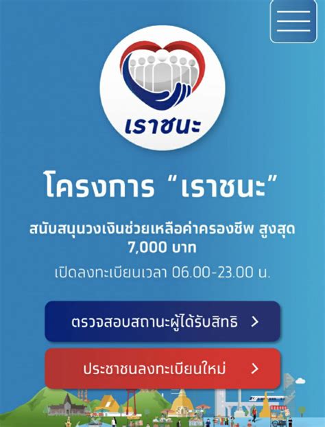เปิดสถานะการลงทะเบียน โครงการ เราชนะ ขึ้นข้อความแบบไหน มีสิทธิ์ได้รับเงินเยียวยา 7,000 บาท โดยสามารถตรวจสอบสิทธิ์ได้ตั้งแต่วันที่ 5 ก.พ. เปิดขั้นตอนการเช็กสิทธิ์'เราชนะ'