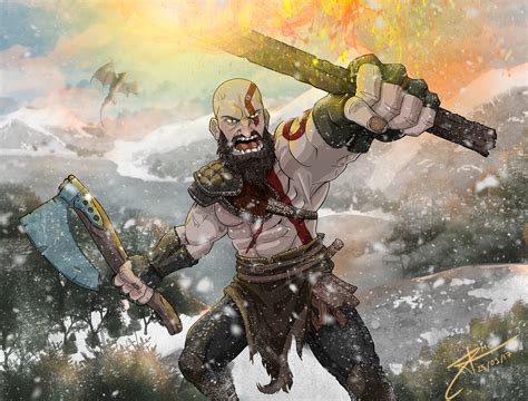 Kratos God Of War Fan Art