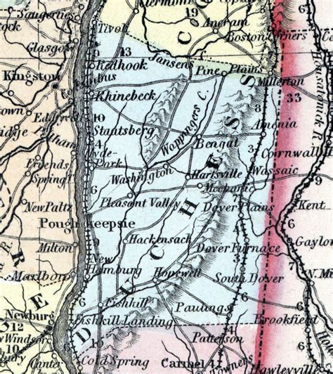 Dutchess County New York 1857 House Divided