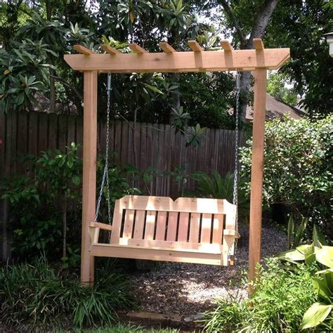 Tmp Outdoor Furniture Victorian Red Cedar Post Style Arbor Swing Set