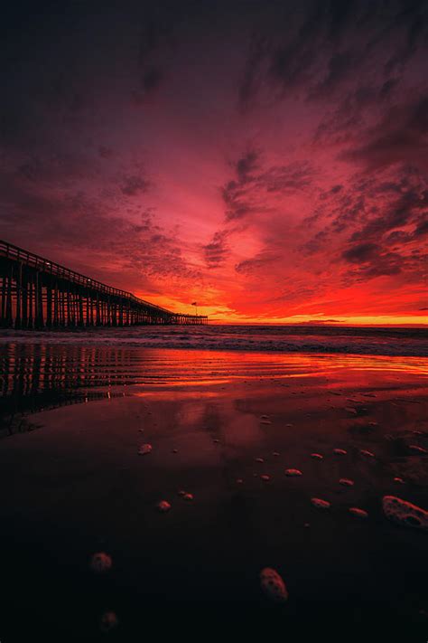 Ventura Beach Pier Lava Sunset Photograph By Organic Originals Fine