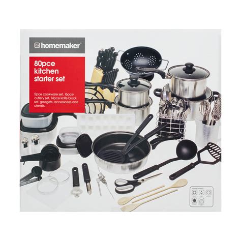 80 Piece Kitchen Starter Set Kmart