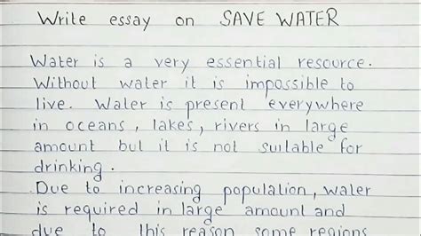 💐 Need To Save Water Essay Essay On Save Water Save Life For Students