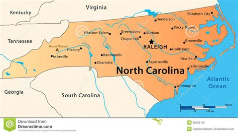 Map 2 Of North Carolina North Carolina Map North Carolina