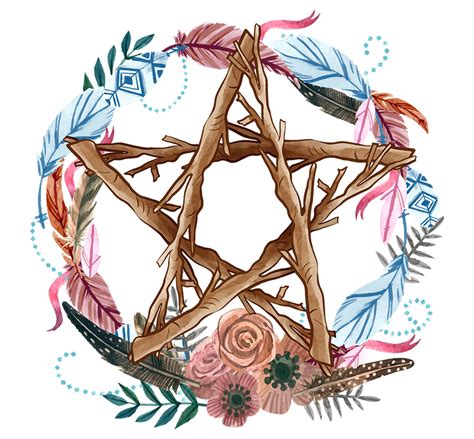Pentacle Of Nature Pagan Symbol Used For Thousands Of Years