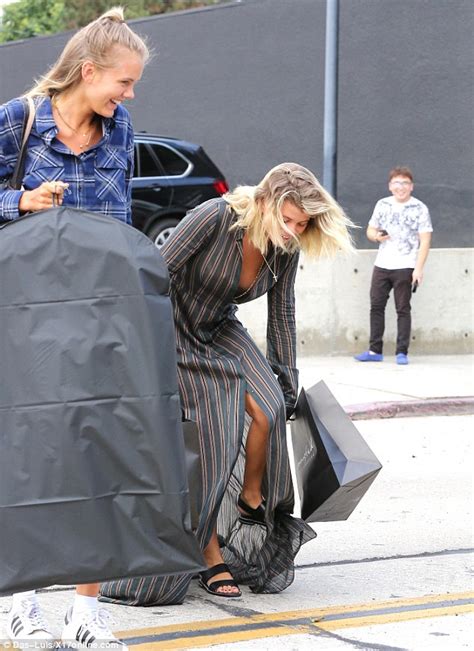 Sofia Richie Suffers A Nip Slip In Plunging Striped Dress Following Split From Justin Bieber