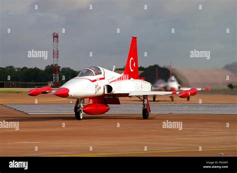 Turkish Stars Türk Yıldızları Turkish Air Force Aerobatic Demonstration Team Taxiing In At Riat