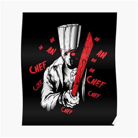 Killer Chef Scary Horror Movie Restaurant Kitchen Poster For Sale By Humbaliyfe Redbubble