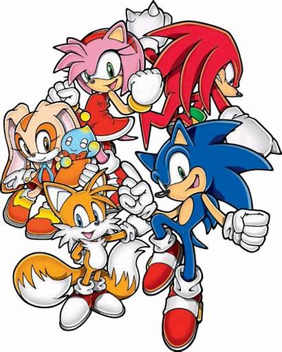 Sonic Hedgehog Tails Amy Cream Characters Knuckles