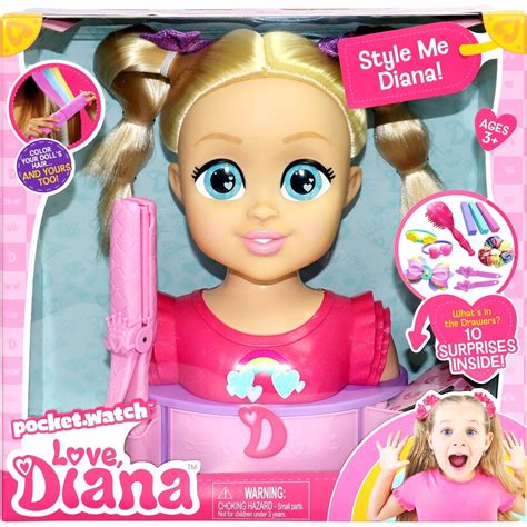 Love Diana Deluxe Styling Head Doll Big W