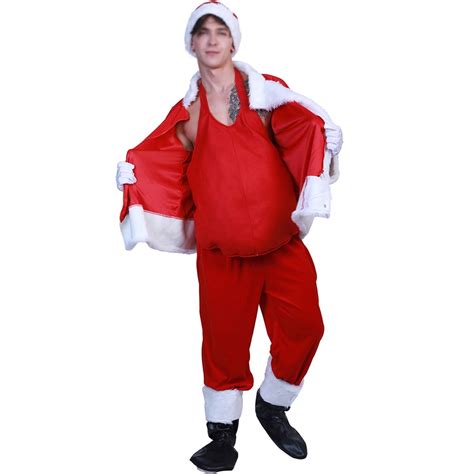 Belly Santa Fake Costume Christmas Costumes Claus Party Abdomen Fat Padding Funny Cosplay