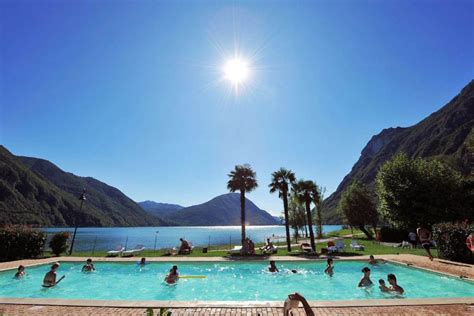 Binnen of buiten, in een zwembad, zwemvijver of de zee. Campings aan het meer van Lugano | Vanaf € 199 per week!