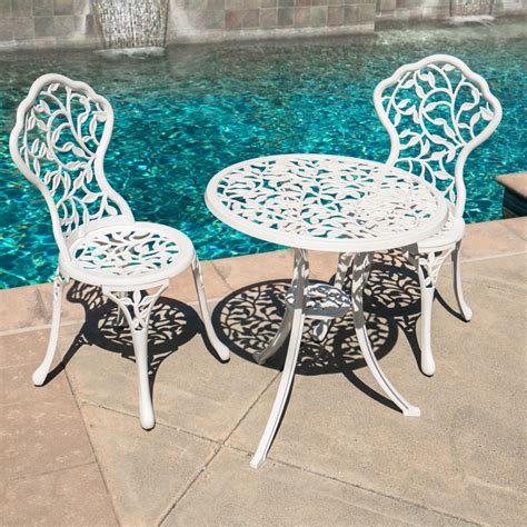 Hyland dining table and chairs (set of 5) original price $549.99 sale price $494.99 assembly. Belleze Outdoor Patio Furniture Leaf Design Bistro Set in ...