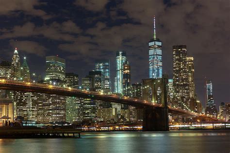 Brooklyn Bridge By Night Photograph By Brian Knott Photography Fine