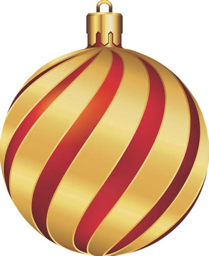 Large Transparent Christmas Gold And Red Ornament