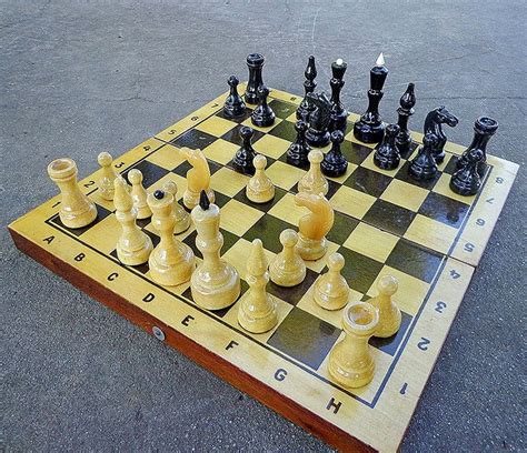 Small Wooden Chess Set 30x30 Cm Board Compact Soviet Chess Etsy