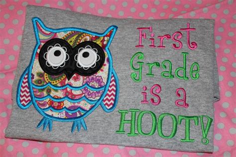 Owl 1st Grade Is A Hoot School Teacher Shirt Can Change Etsy