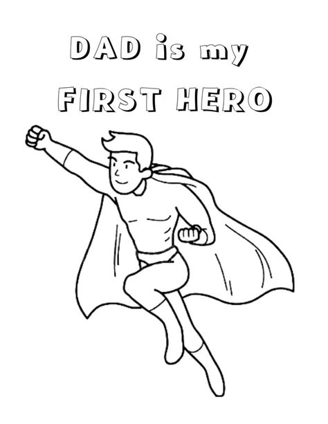 Printable Super Dad Coloring Pages