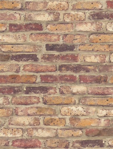 Country Rustic Brick Peel and Stick Wallpaper