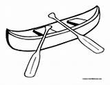 Canoe Coloring Kayak Boat Transportation Template Printable Drawing Colormegood Canoekayak Sports sketch template