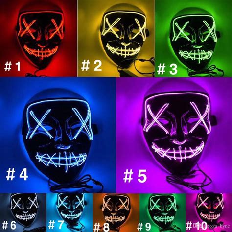 Cheap Halloween Mask Led Light Up Party Masks The Purge Election Year