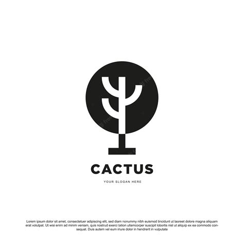 Premium Vector Simple Cactus Logo Design Badges Vector