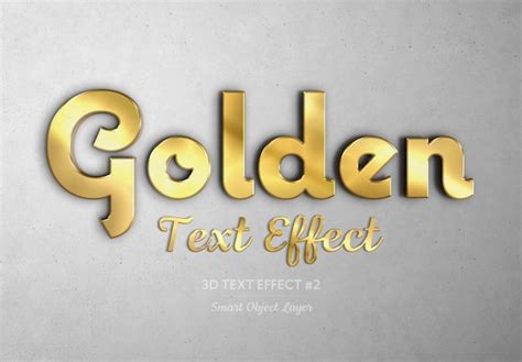 Premium Psd Gold 3d Text Effect Mockup