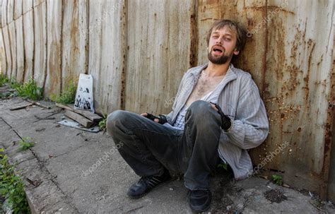 Homeless Drug Addict Stock Photo By ©skrebtsov 122225220