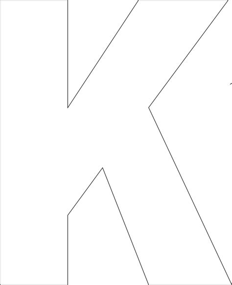 Printable Letter K Outline Symbol