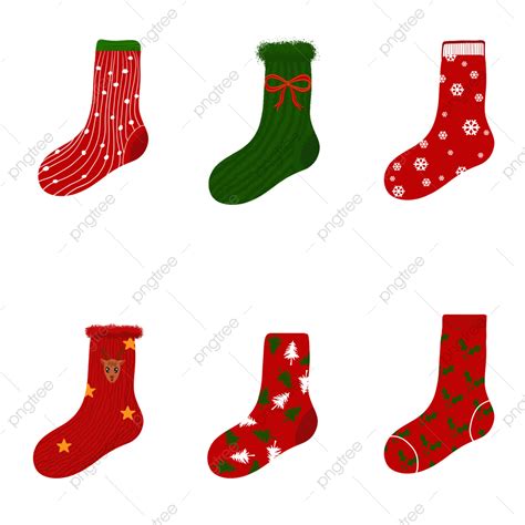 Christmas Socks Clipart Transparent Background Christmas Features
