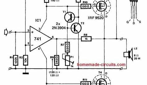 2x times 741 amplifier circuit diagram